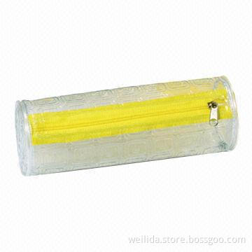 Plastic Cosmetic Case with Clear PVC, Customized Logos are Welcome